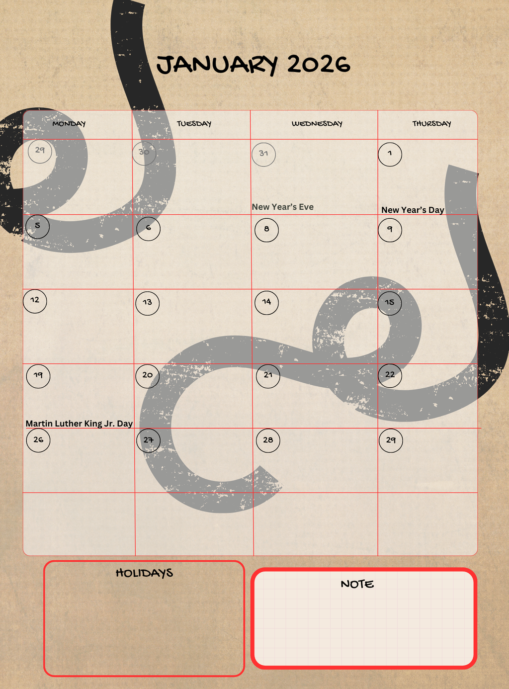 Physical 2026 Planner B