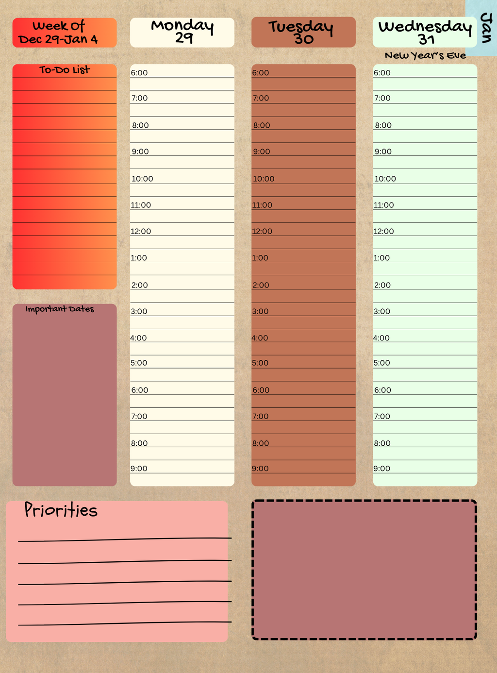 Physical 2026 Planner B